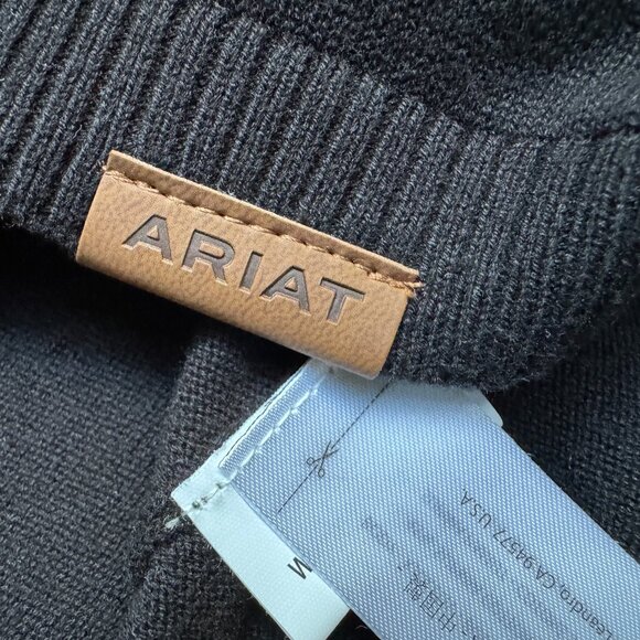 Ariat Aldergate Sweater Med Turtleneck Equestrian Inspired Bit Detail Western - Picture 16 of 16
